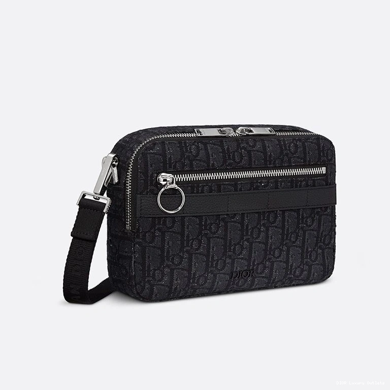 Cheap Canvas Messenger Safari Motif Black Dior Oblique 0816 Luxury
